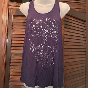Navy skull star tank top